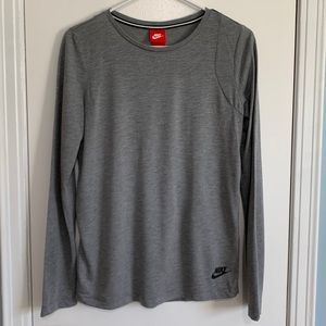 Nike long sleeve gray t shirt, worn once, small